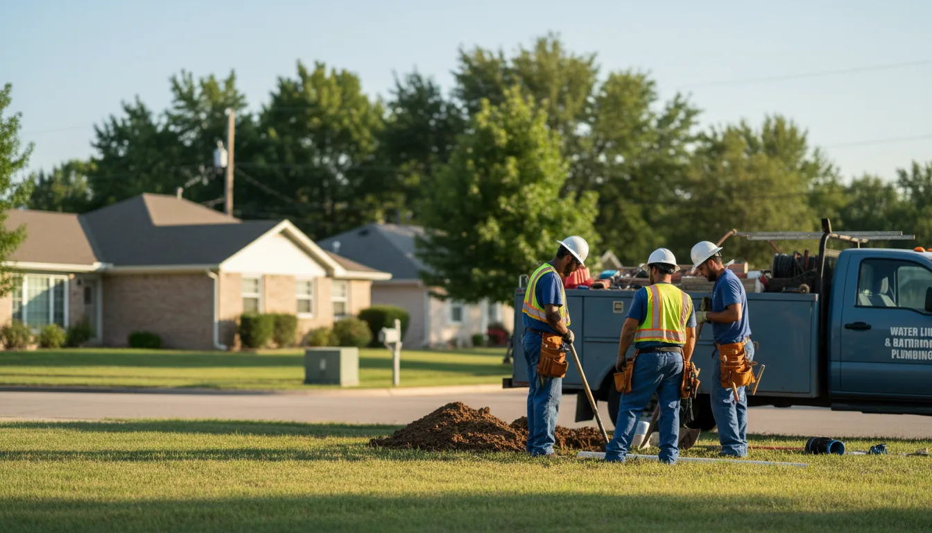 Residential water line and bathroom plumbing service in Briggsville, AR